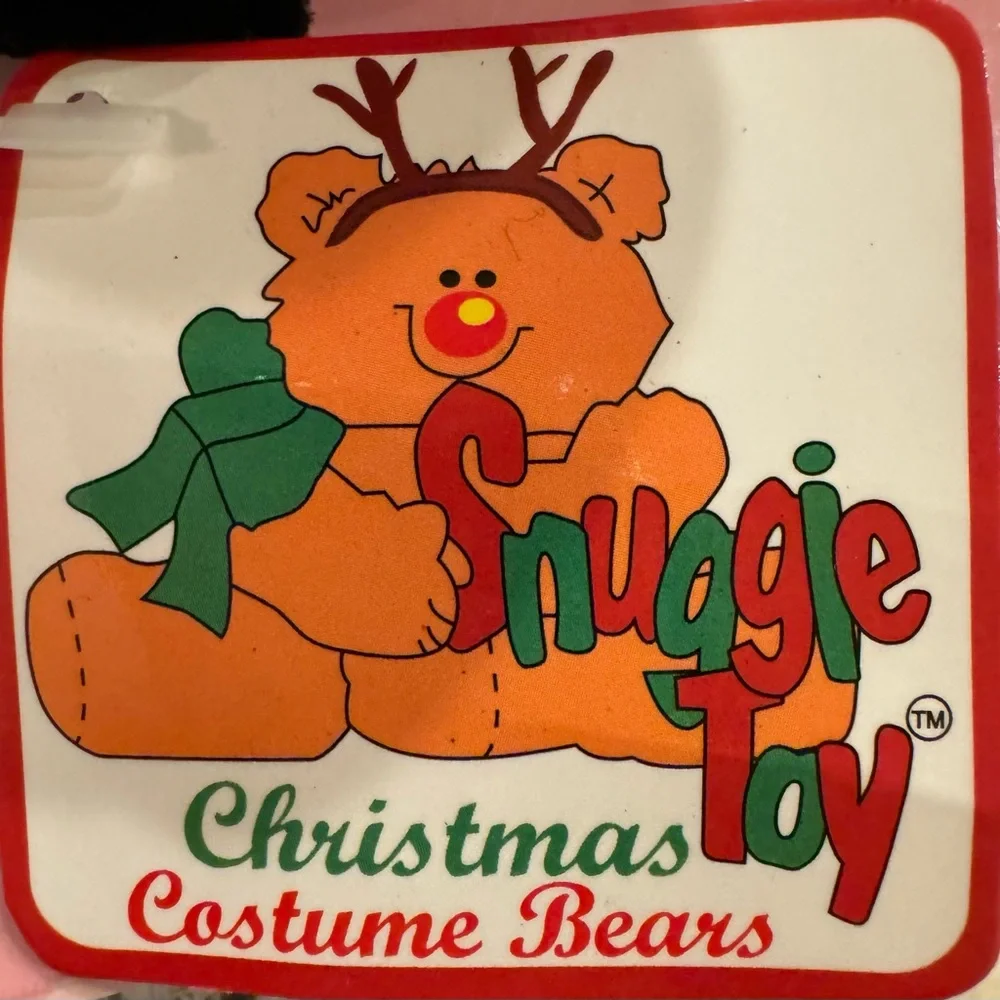 NWT Christmas Costume Bears Black, White And Orange Snuggie Toy